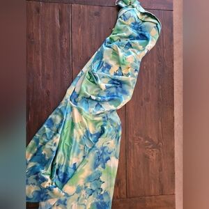 Betsy & Adam Blue and Green Prom Dress:6